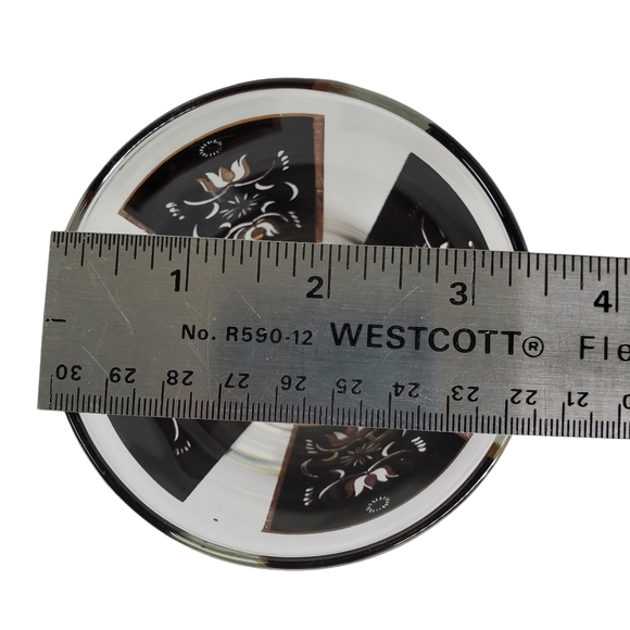 8 Vintage Dominion MCM Gold Black Low Ball Whiskey Glasses Rocks Barware - Picture 10 of 10